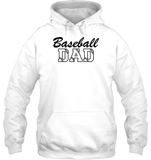 Baseball Dad Shirt Unisex Heavyweight Pullover Hoodie With Baseball Stripes