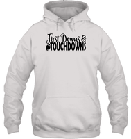 First Downs & Touchdowns Shirt - Score Big in Style! Unisex Heavyweight Pullover Hoodie