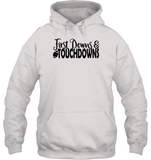 First Downs & Touchdowns Shirt - Score Big in Style! Unisex Heavyweight Pullover Hoodie