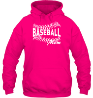 Baseball Mom Shirt Unisex Heavyweight Pullover Hoodie With Baseball Stripes