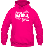 Baseball Mom Shirt Unisex Heavyweight Pullover Hoodie With Baseball Stripes