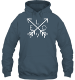 Love With Arrows Valentine's Day Unisex Heavyweight Pullover Hoodie