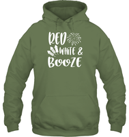 Red White And Booze 4th Of July Shirt Unisex Heavyweight Pullover Hoodie