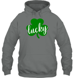 Lucky St Patrick's Day Shirt Unisex Heavyweight Pullover Hoodie