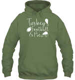 Turkey, Football & Pie Oh My Shirt – The Ultimate Fall Trio Unisex Heavyweight Pullover Hoodie