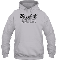 Baseball Mom Shirt Unisex Heavyweight Pullover Hoodie With Baseball Stripes