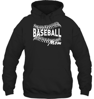 Baseball Mom Shirt Unisex Heavyweight Pullover Hoodie With Baseball Stripes