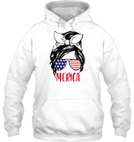 Merica Mom Bun 4th Of July Shirt Unisex Short Sleeve, Long Sleeve, Hoodies, Sweatshirt