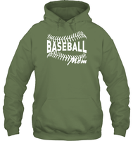 Baseball Mom Shirt Unisex Heavyweight Pullover Hoodie With Baseball Stripes