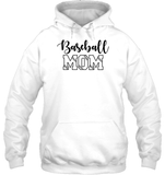 Baseball Mom Shirt Unisex Heavyweight Pullover Hoodie With Baseball Stripes