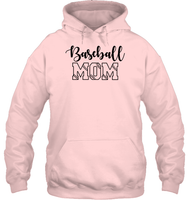 Baseball Mom Shirt Unisex Heavyweight Pullover Hoodie With Baseball Stripes