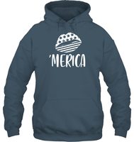 Merica Lips 4th Of July Shirt Unisex Heavyweight Pullover Hoodie