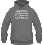Parenting Syle: Somewhere Between No, Don't Do That & Oh What The Heck Family Shirt Unisex Heavyweight Pullover Hoodie