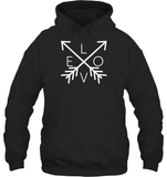 Love With Arrows Valentine's Day Unisex Heavyweight Pullover Hoodie