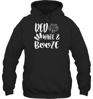 Red White And Booze 4th Of July Shirt Unisex Heavyweight Pullover Hoodie