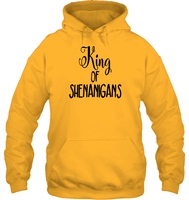 King of Shenanigans St Patrick's Day Shirt Unisex Heavyweight Pullover Hoodie