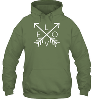Love With Arrows Valentine's Day Unisex Heavyweight Pullover Hoodie