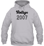 2007 Retro Vintage Birth Year Blast Unisex Heavyweight Pullover Hoodie