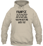 Nurse Hold My Beer Nurse Shirt Unisex Heavyweight Pullover Hoodie