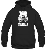 Merica Mom Bun 4th Of July Shirt Unisex Heavyweight Pullover Hoodie