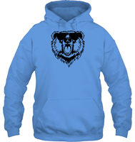 Cool Angry Grizzly Bear Shirt Unisex Heavyweight Pullover Hoodie