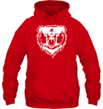 Cool Angry Grizzly Bear Shirt Unisex Heavyweight Pullover Hoodie