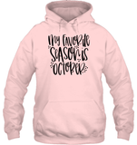 My Favorite Season Is October Shirt – Celebrate Spooky Season in Style Unisex Heavyweight Pullover Hoodie