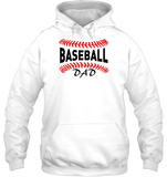 Baseball Dad Shirt, Long Sleeve, Hoodie, and Sweatshirt With Baseball Stripes