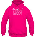 Baseball Mom Shirt Unisex Heavyweight Pullover Hoodie With Baseball Stripes