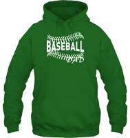 Baseball Dad Shirt Unisex Heavyweight Pullover Hoodie With Baseball Stripes