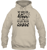Sparkler Kisses 4th Of July Shirt Unisex Heavyweight Pullover Hoodie