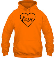 Love In Heart Valentine's Day Unisex Heavyweight Pullover Hoodie