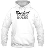Baseball Mom Shirt Unisex Heavyweight Pullover Hoodie With Baseball Stripes