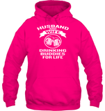 Husband And Wife Drinking Buddies For Life Shirt Unisex Heavyweight Pullover Hoodie