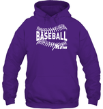 Baseball Mom Shirt Unisex Heavyweight Pullover Hoodie With Baseball Stripes
