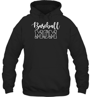 Baseball Mom Shirt Unisex Heavyweight Pullover Hoodie With Baseball Stripes