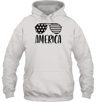 America Sunglasses 4th Of July Shirt Unisex Heavyweight Pullover Hoodie