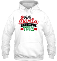 Funny Christmas Shirt For Kids Dear Santa It Was Them