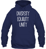 Diversity Equality Unity Shirt Unisex Heavyweight Pullover Hoodie