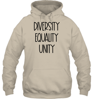 Diversity Equality Unity Shirt Unisex Heavyweight Pullover Hoodie