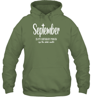 September Birthday Month Unisex Heavyweight Pullover Hoodie