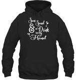 Sun Sand & A Drink In My Hand Bachelorette Shirt For Women Unisex Heavyweight Pullover Hoodie