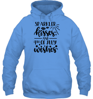 Sparkler Kisses 4th Of July Shirt Unisex Heavyweight Pullover Hoodie