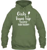 Girls Vegas Trip Cheaper Than Therapy Girls Trip Shirt Unisex Heavyweight Pullover Hoodie