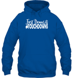 First Downs & Touchdowns Shirt - Score Big in Style! Unisex Heavyweight Pullover Hoodie