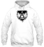 Cool Angry Grizzly Bear Shirt Unisex Heavyweight Pullover Hoodie