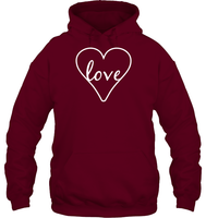 Love In Heart Valentine's Day Unisex Heavyweight Pullover Hoodie