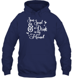 Sun Sand & A Drink In My Hand Bachelorette Shirt For Women Unisex Heavyweight Pullover Hoodie