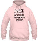 Nurse Hold My Beer Nurse Shirt Unisex Heavyweight Pullover Hoodie