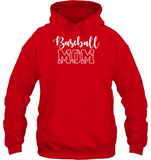 Baseball Mom Shirt Unisex Heavyweight Pullover Hoodie With Baseball Stripes